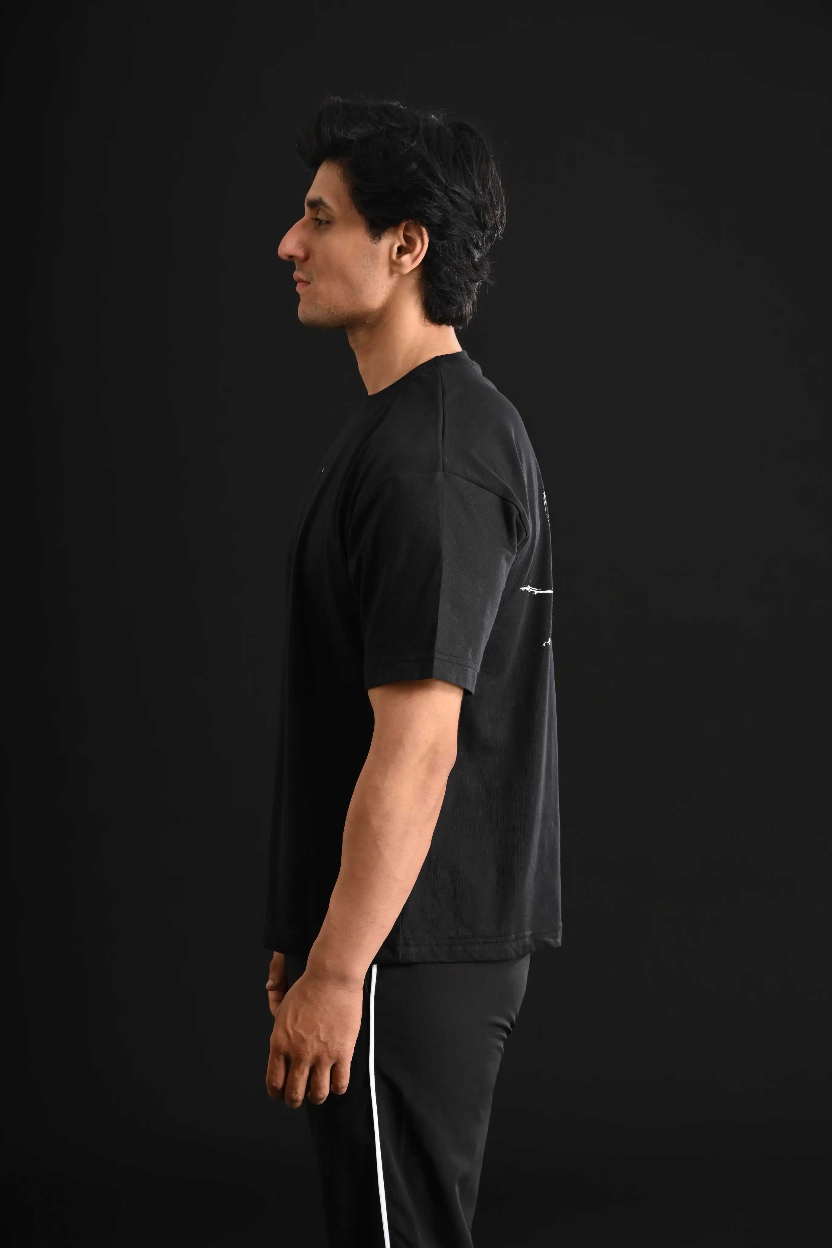 SKULL HEAD DROP SHOULDER TEE
