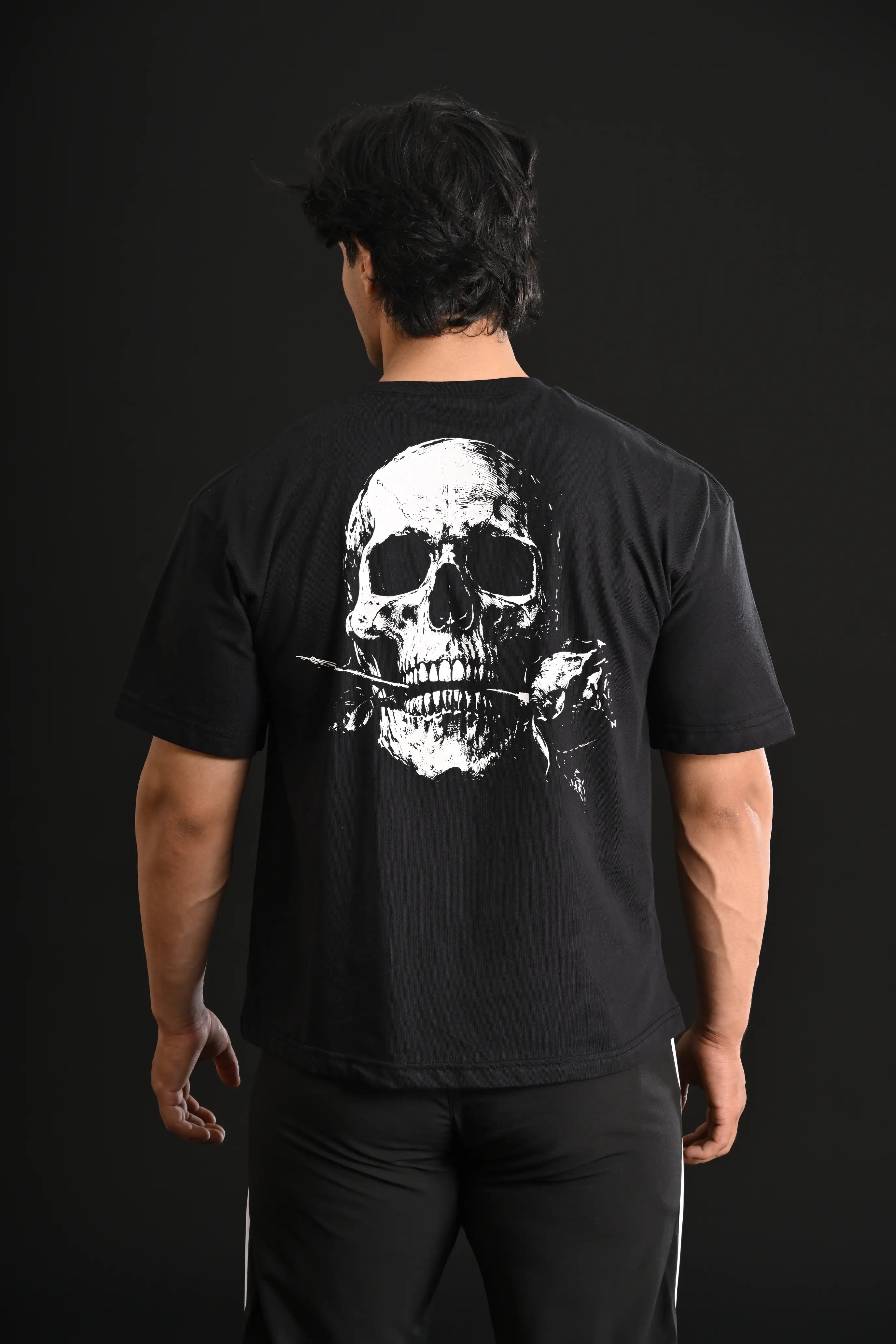 SKULL HEAD DROP SHOULDER TEE