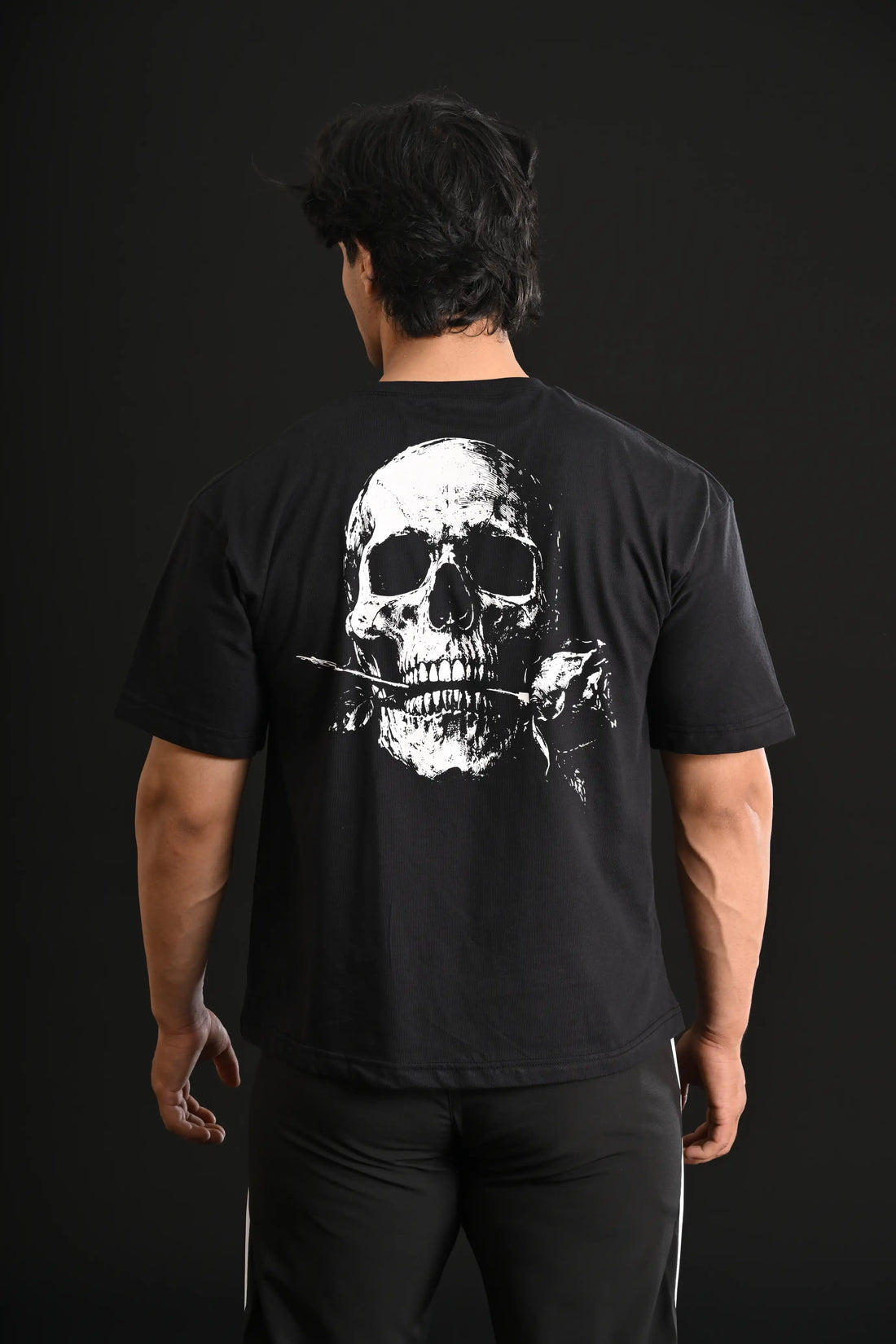 SKULL HEAD DROP SHOULDER TEE