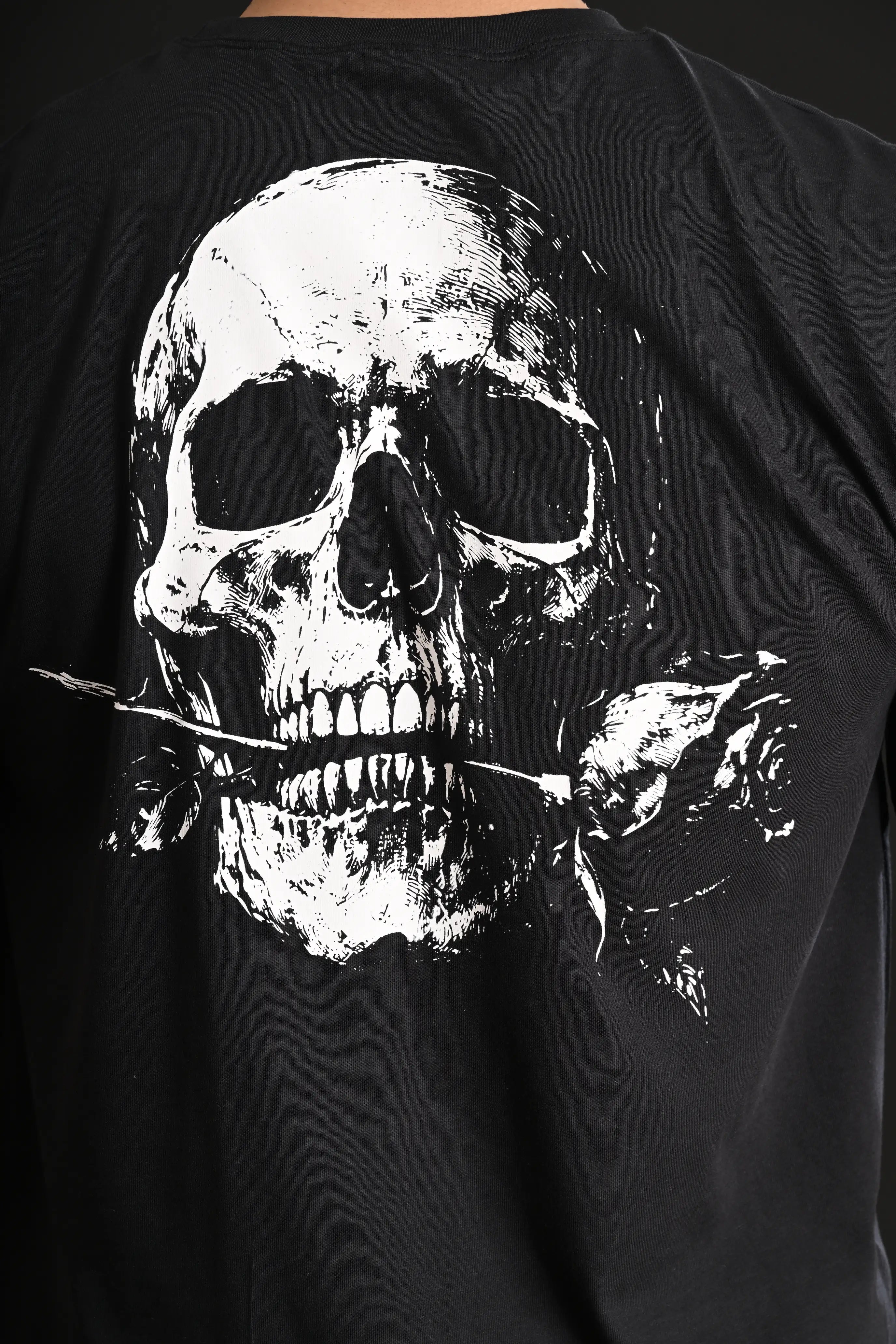 SKULL HEAD DROP SHOULDER TEE