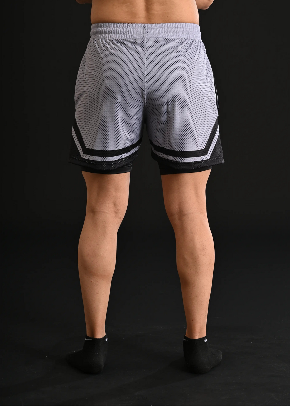 Titan Mesh Shorts with Compression [GREY]