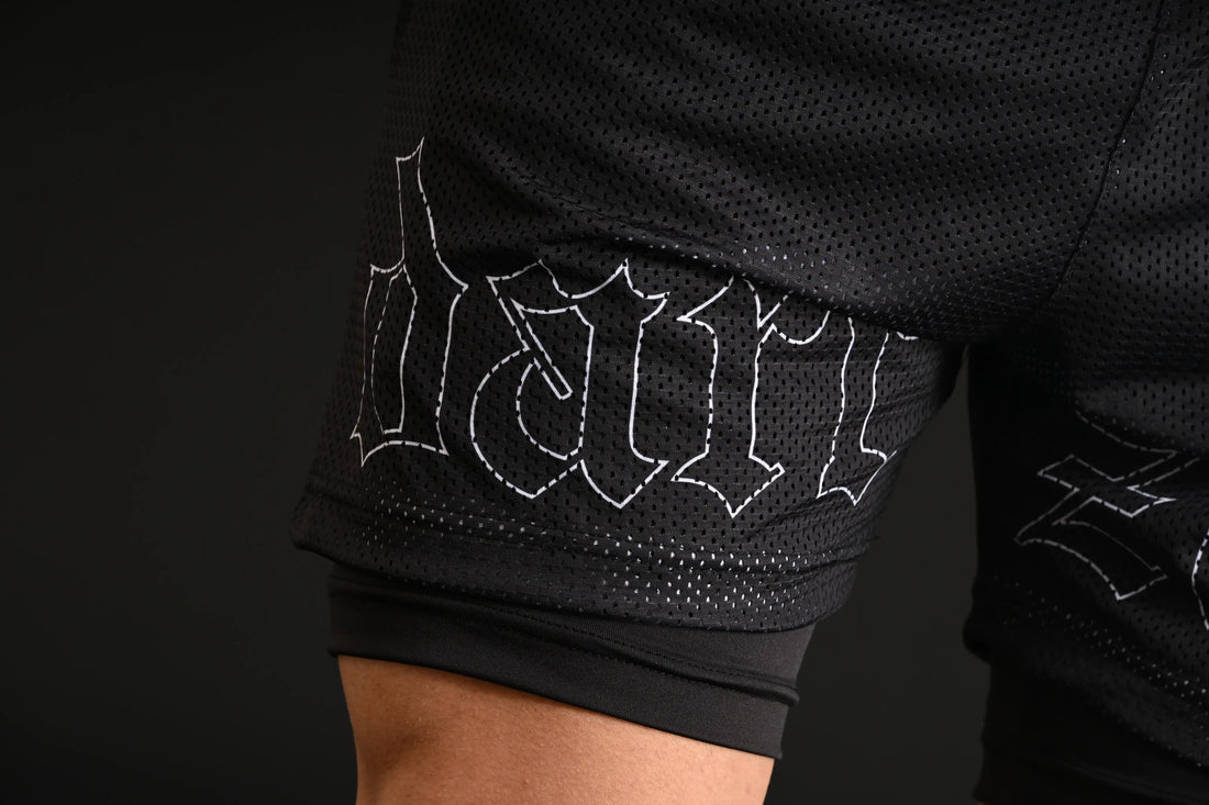 Mesh Shorts with Compression [BLACK]