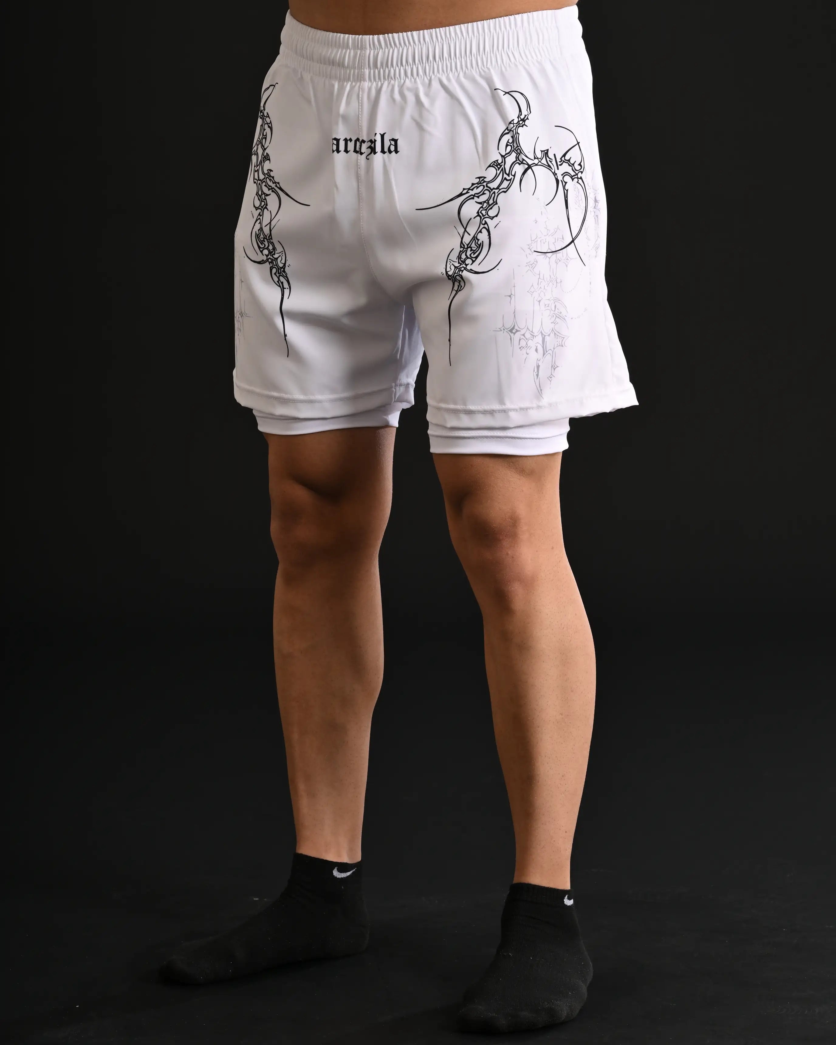 Exclusive Shorts with Compression [WHITE]