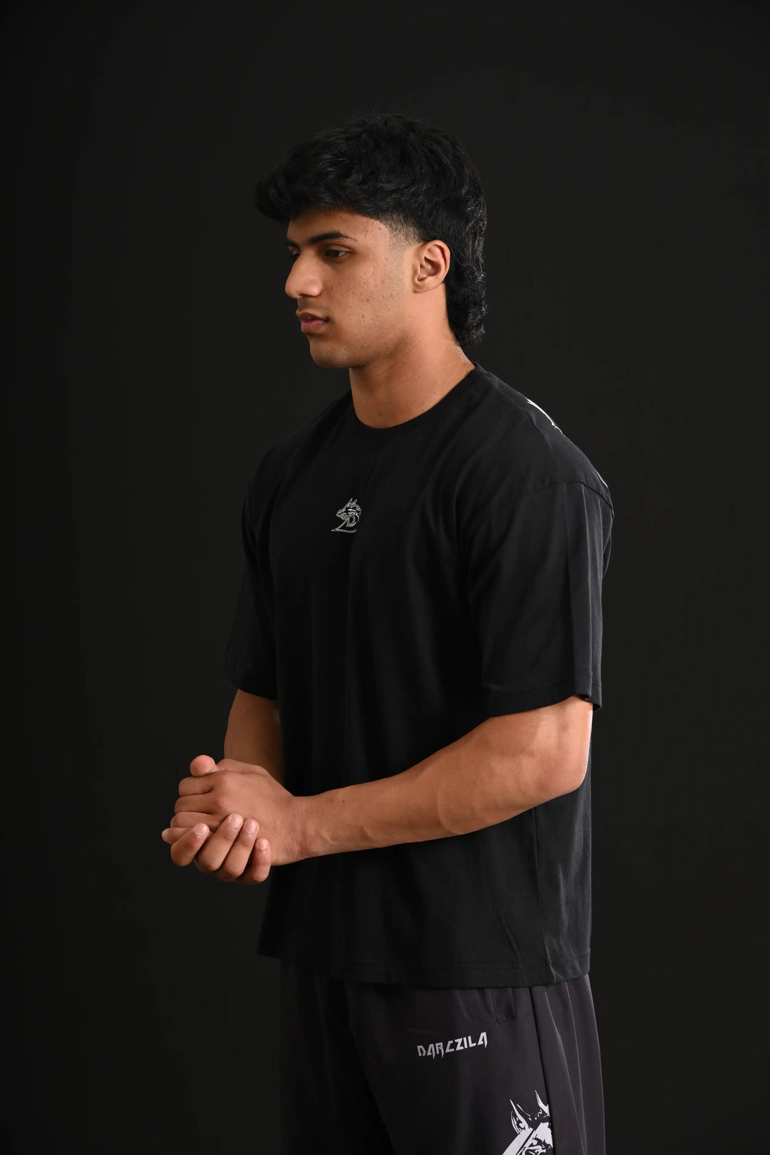 WAGR DROP SHOULDER TEE [BLACK]