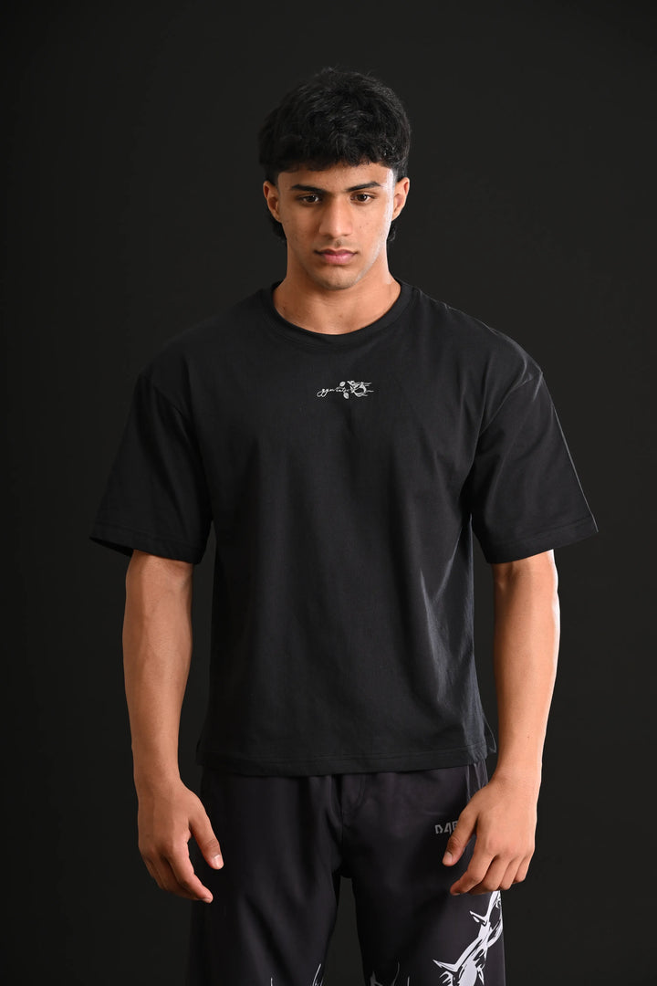 OVERSIZE DEAD ROSES TEE (Black)