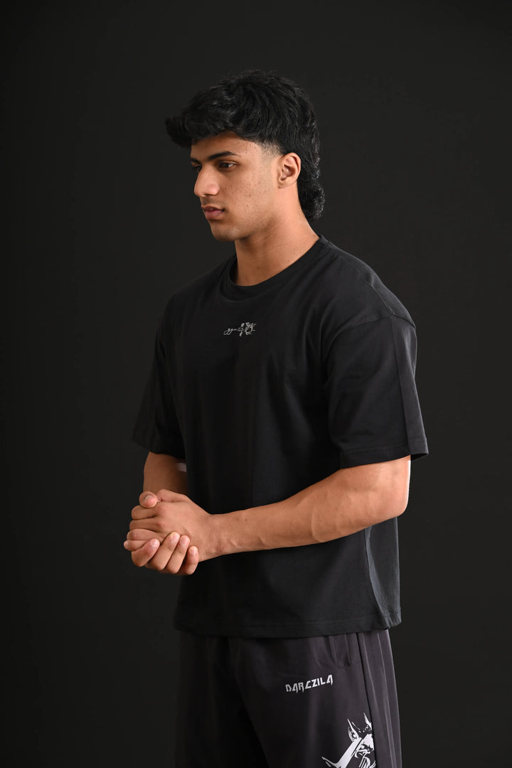 OVERSIZE DEAD ROSES TEE (Black)