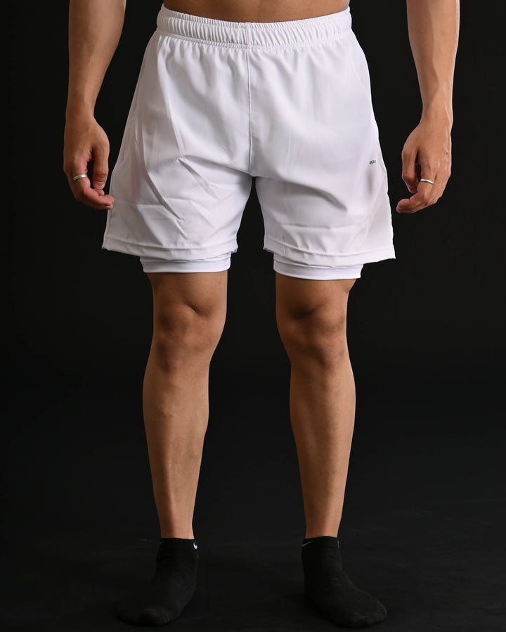 DZ Shorts with Compression (White)