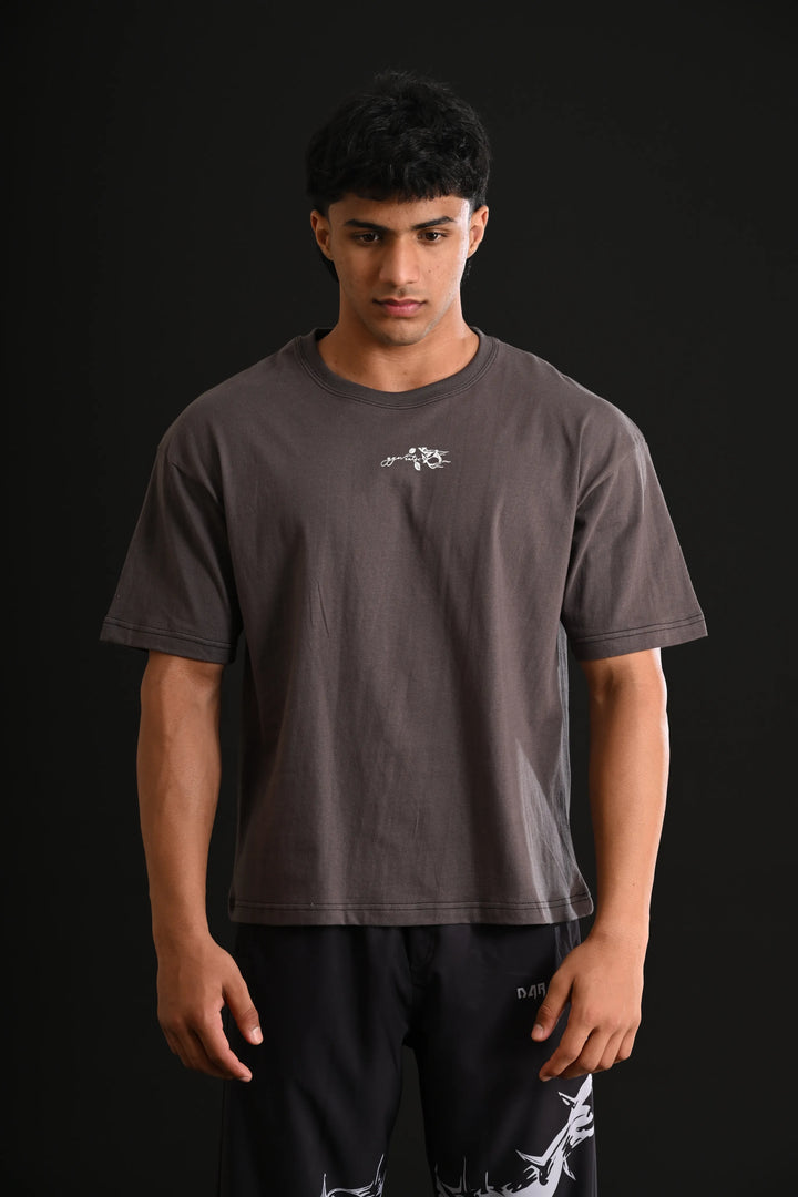 OVERSIZE DEAD ROSES TEE (Brown)