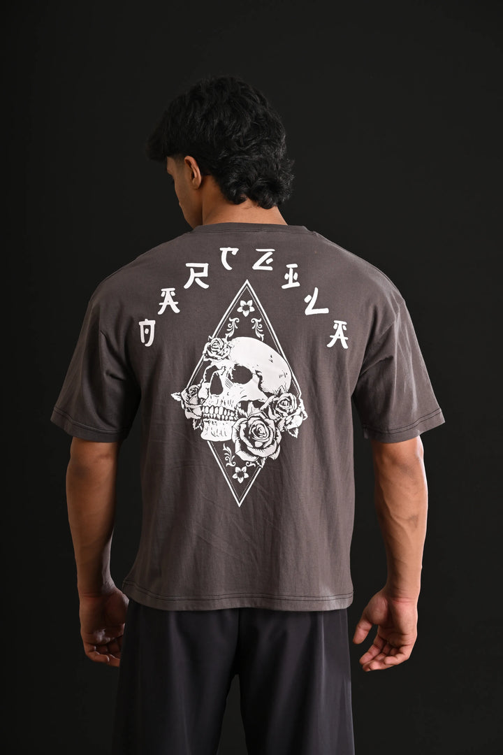 OVERSIZE DEAD ROSES TEE (Brown)