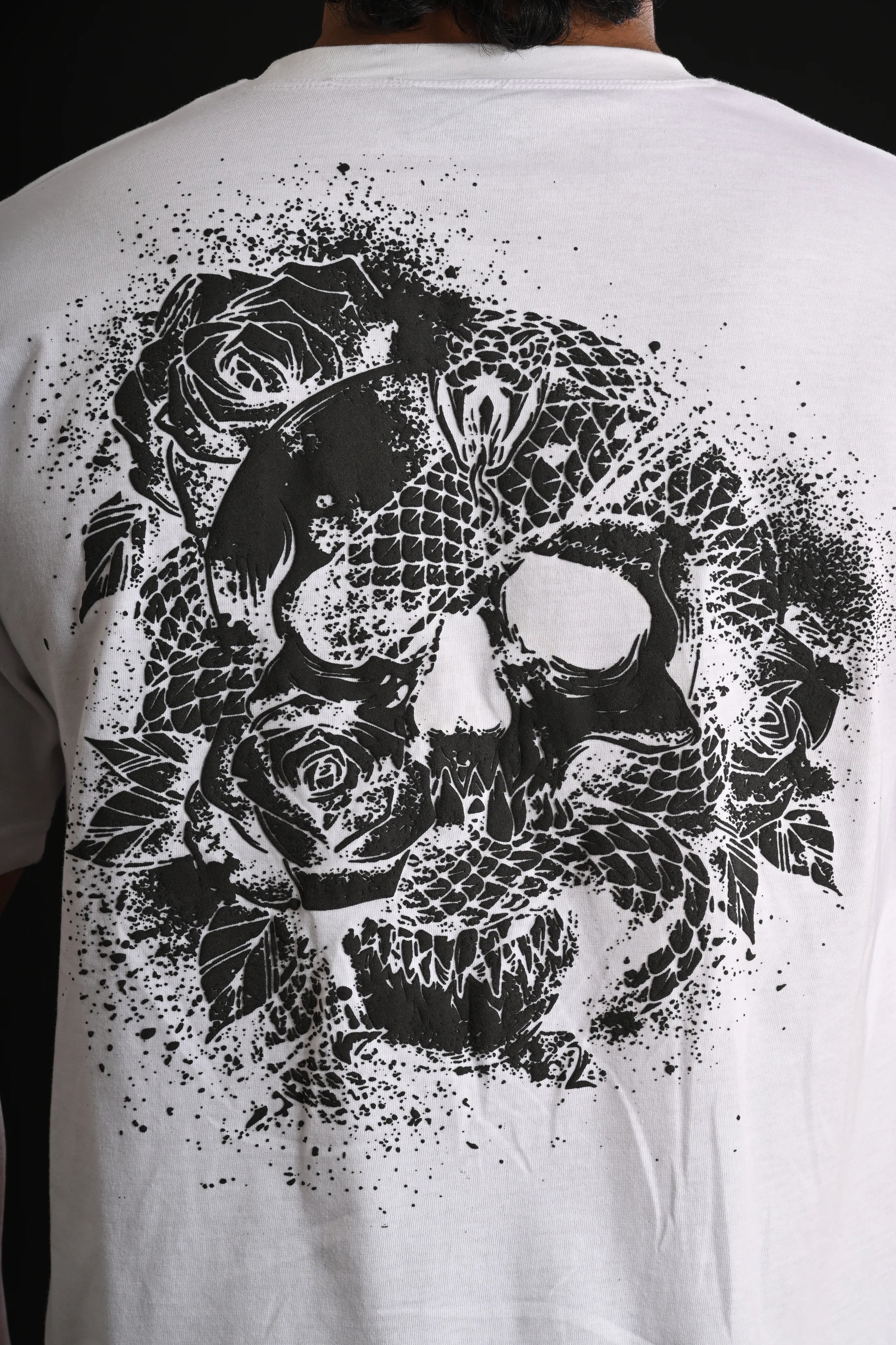 SKULL REAPER DROP SHOULDER TEE [WHITE]