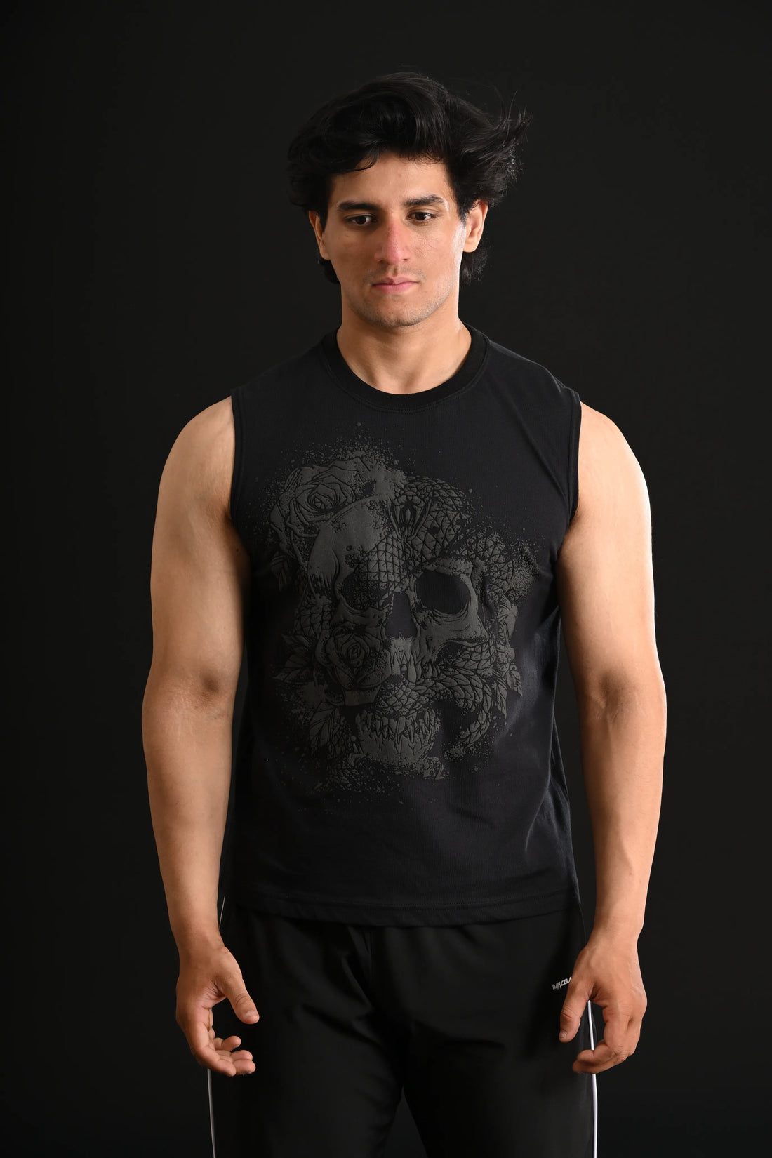 SKULL Cropped Tank [BLACK]
