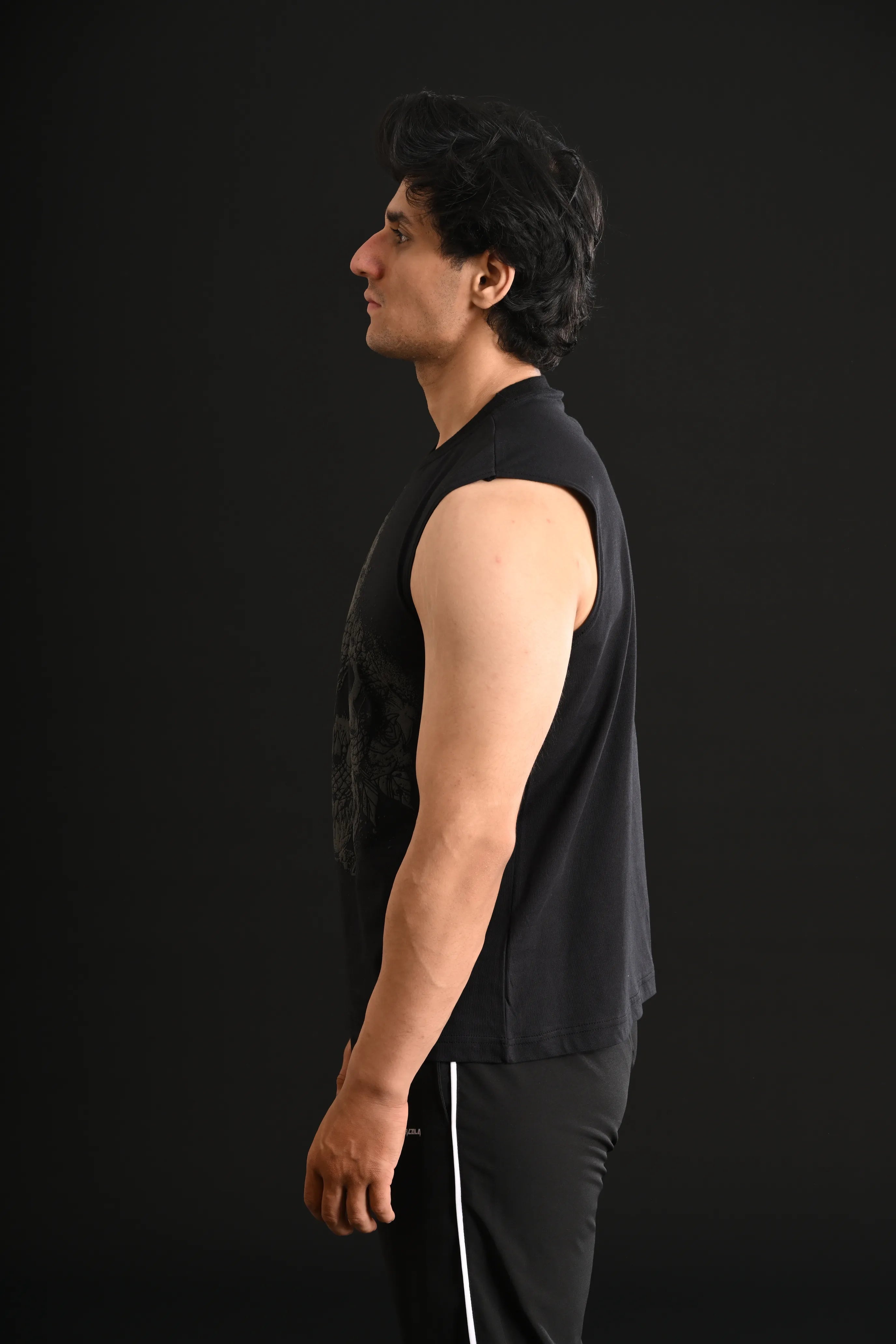 SKULL Cropped Tank [BLACK]