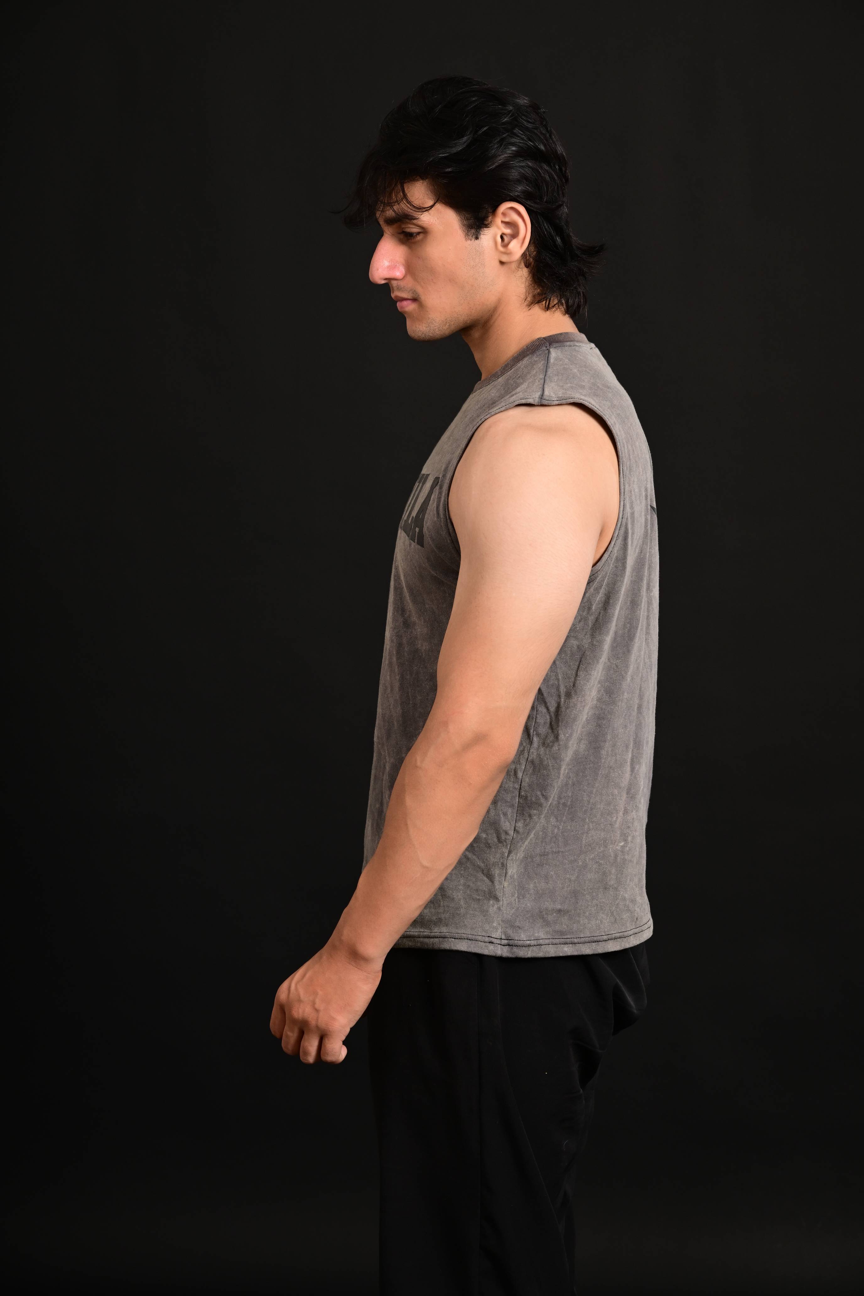 Anime Cropped Tank [GREY]