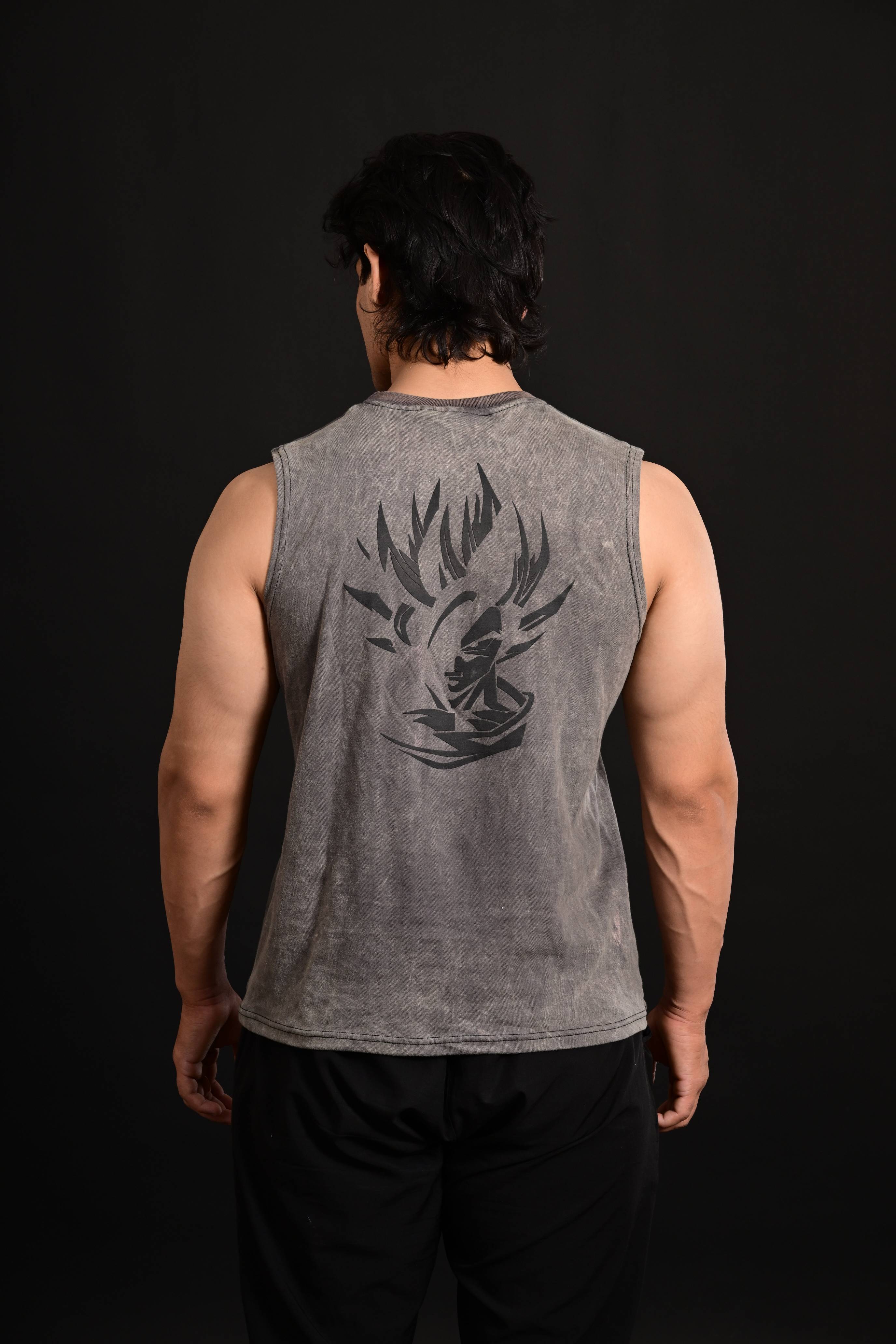 Anime Cropped Tank [GREY]