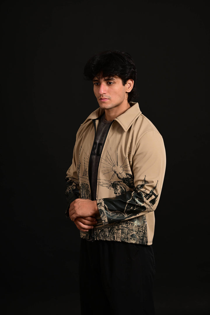 Hercules Jacket featuring powerful Hercules graphic and durable urban design