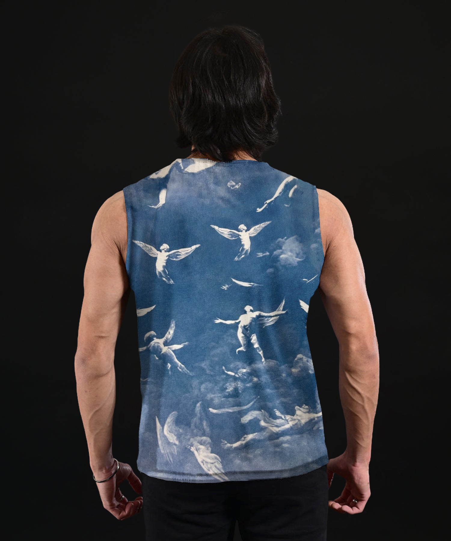 Greek Cropped Tank (Ocean)