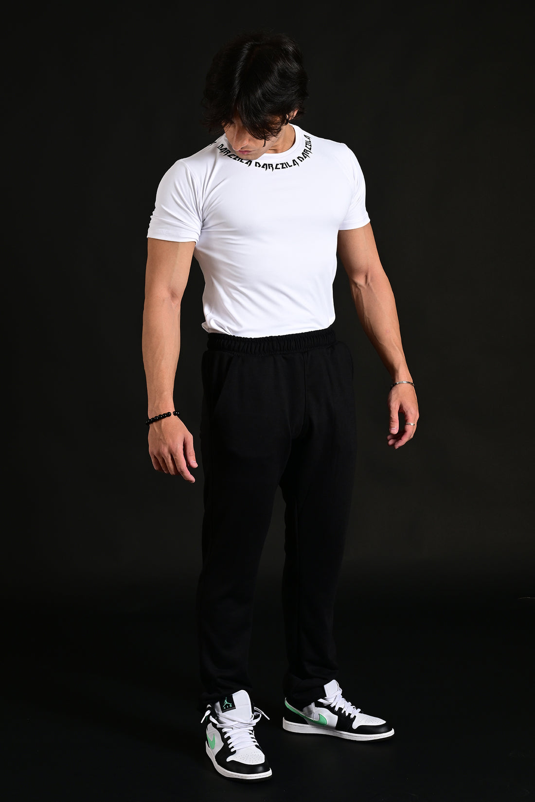 White Athletic Compression T-Shirt for workouts and sports training