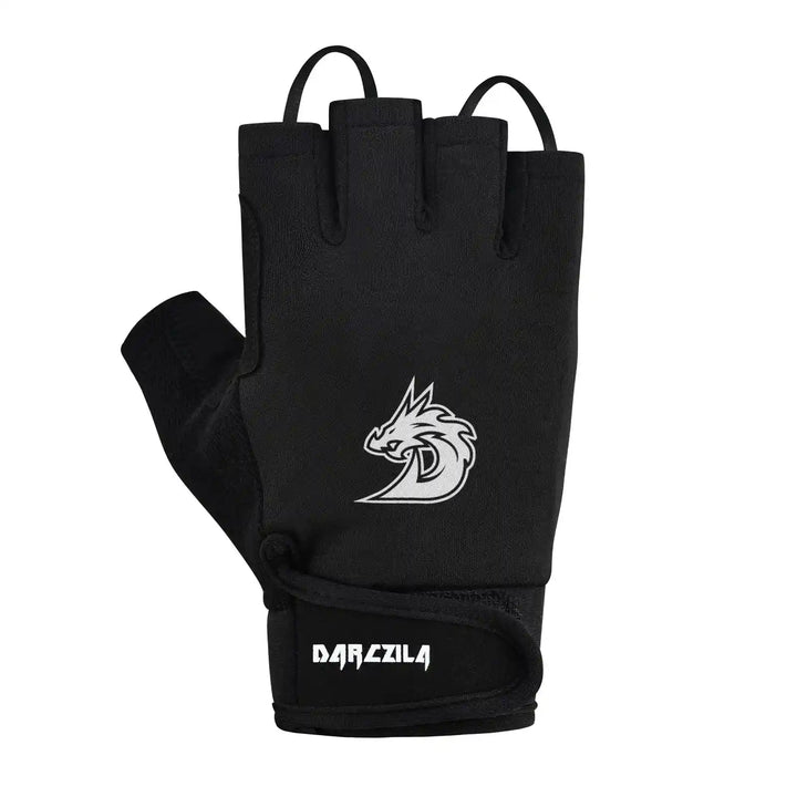 Anti-slip weightlifting gloves in black for maximum gym grip