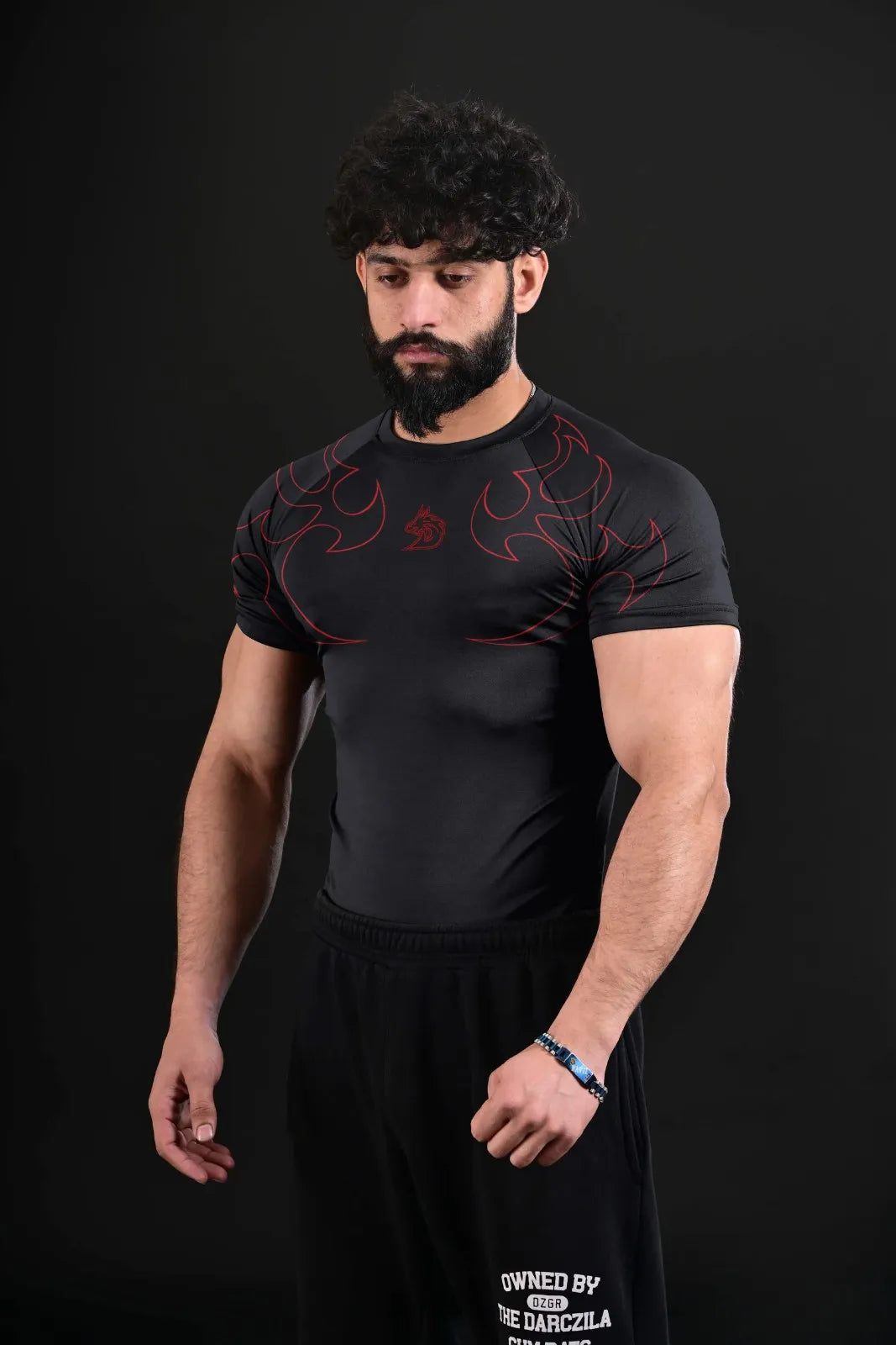 Premium Black Muscle Fit Shirt by Darczila Fitness Brand Pakistan