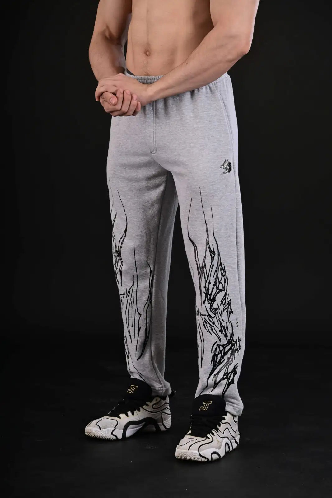 Best fitness brand Pakistan - Grey flame gym workout trousers