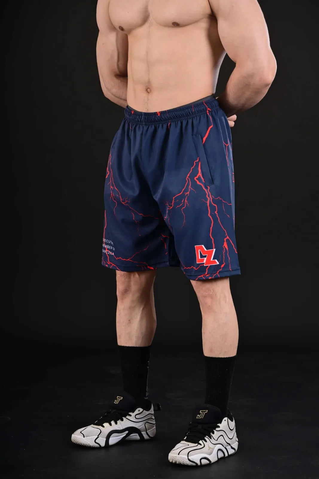 Best Gym Training Shorts in Red Lightning Design