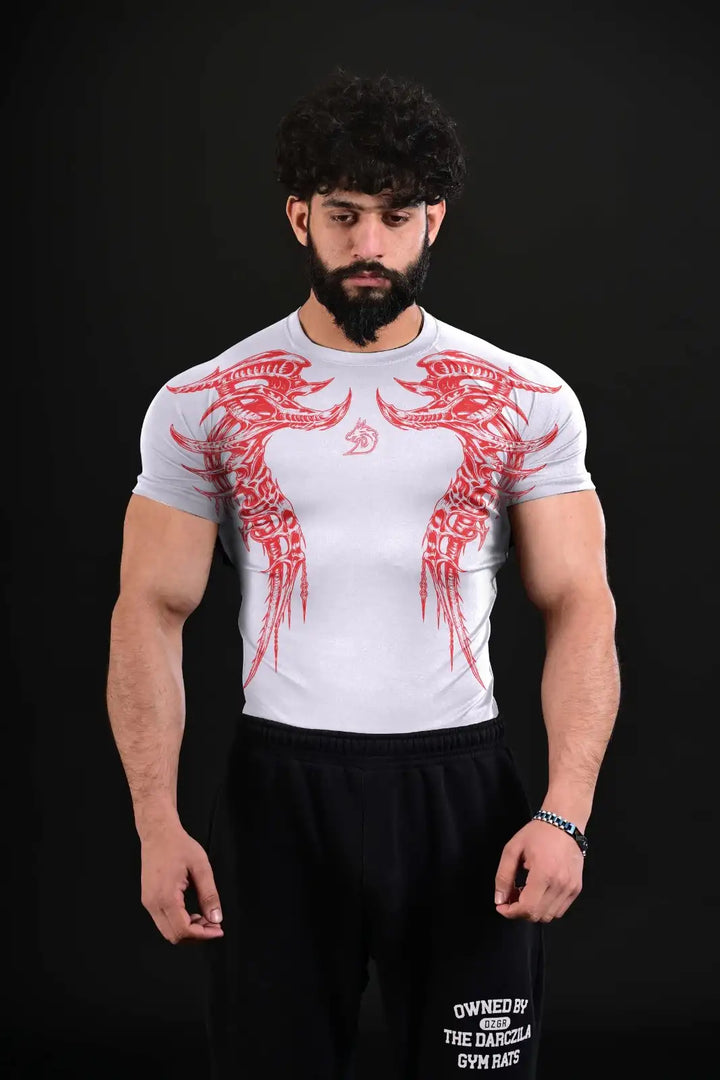 Premium White Gym Wear Brand Pakistan Spartan Series Shirt