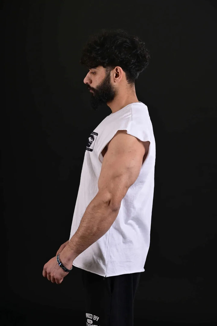 Premium White MMA Graphic Tee by Darczila Fitness Brand Pakistan