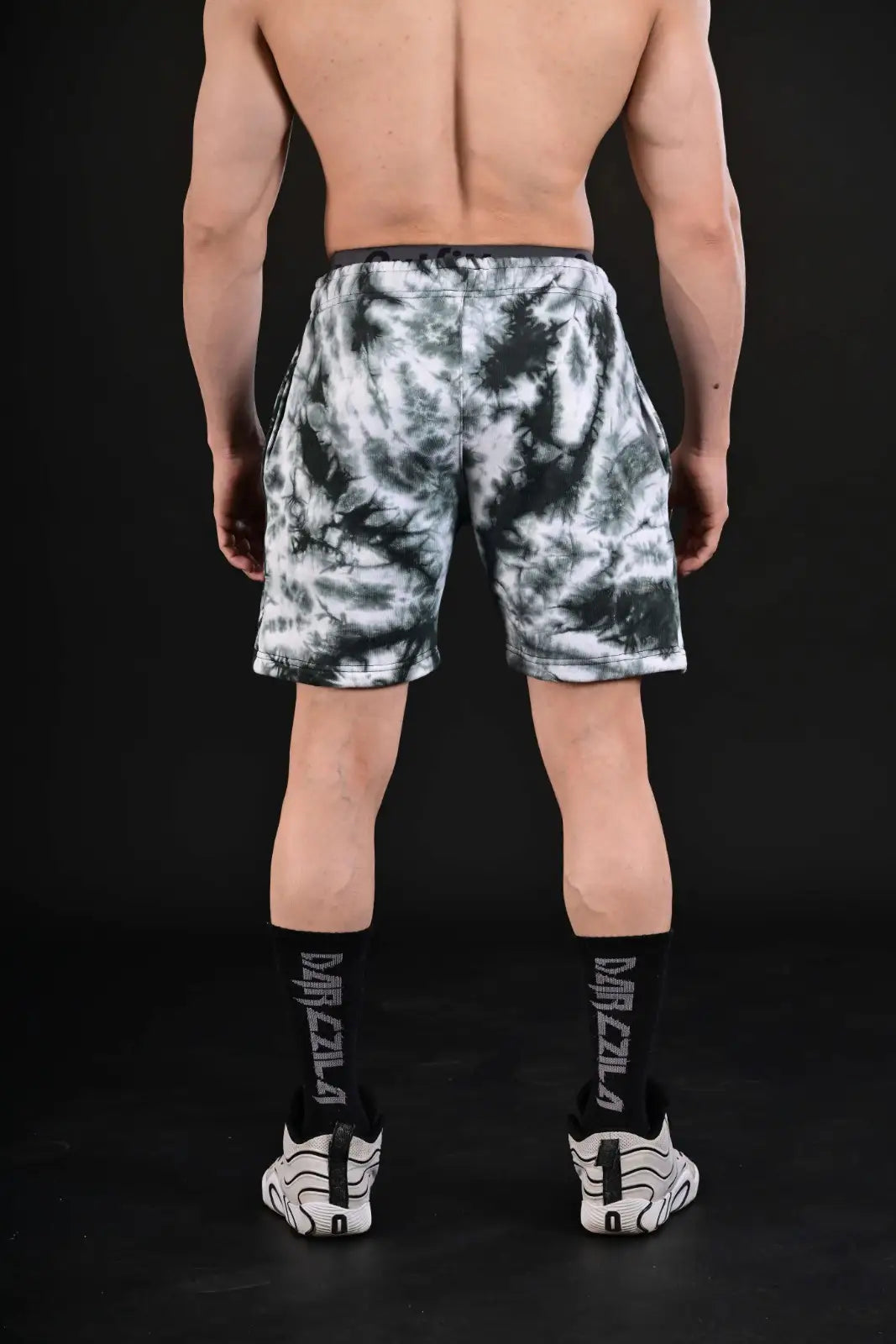Bodybuilding Shorts Pakistan with Aesthetic White Tie Dye