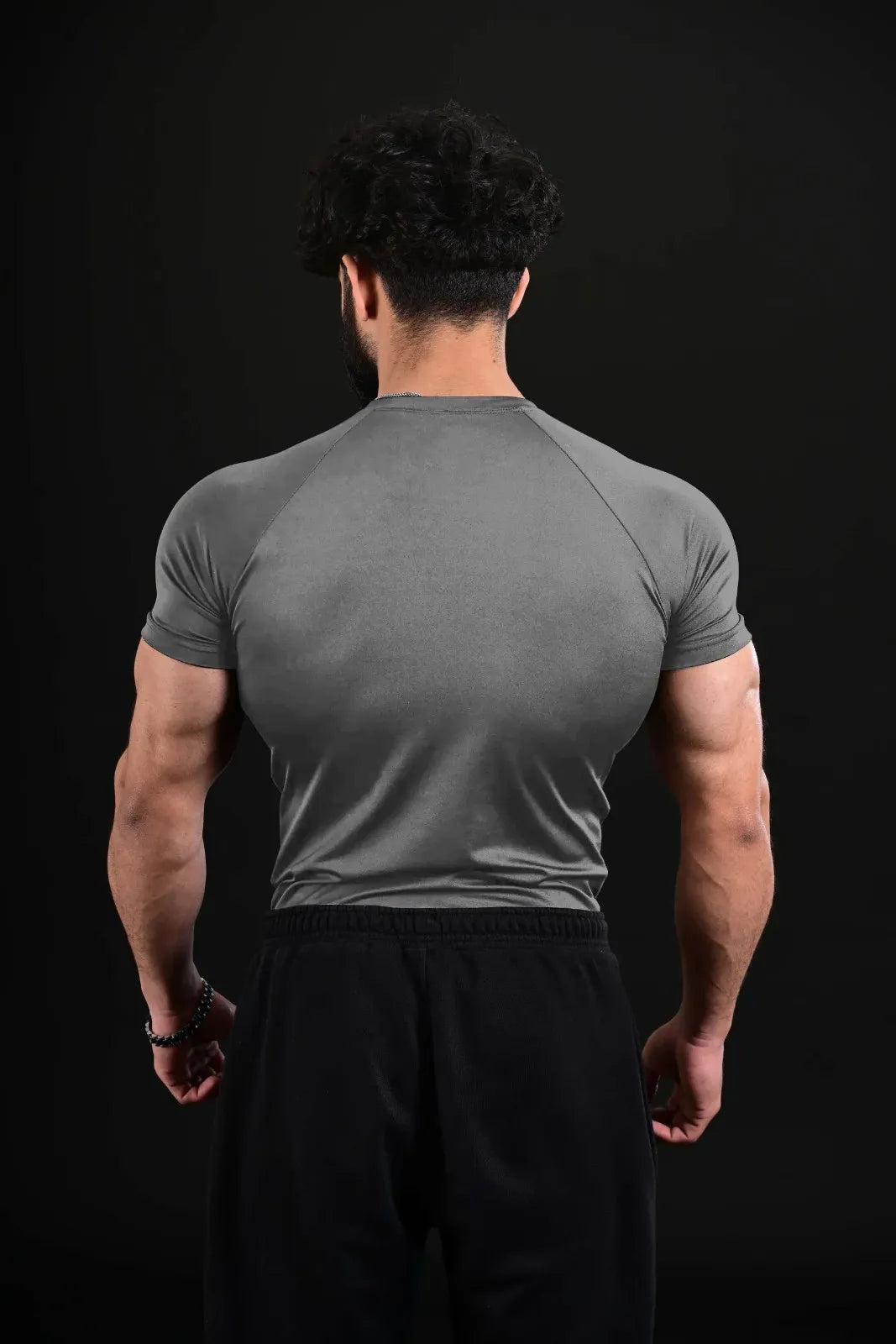 grey active compression wear for fitness workouts