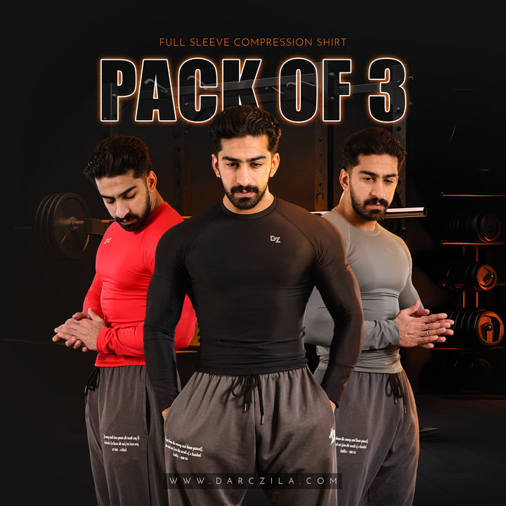 3 Compression Shirts (full sleeves)
