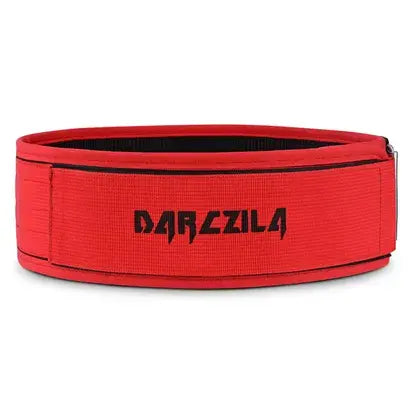 Professional Crimson Red self-locking lifting belt for CrossFit and Olympic lifting by Darczila)