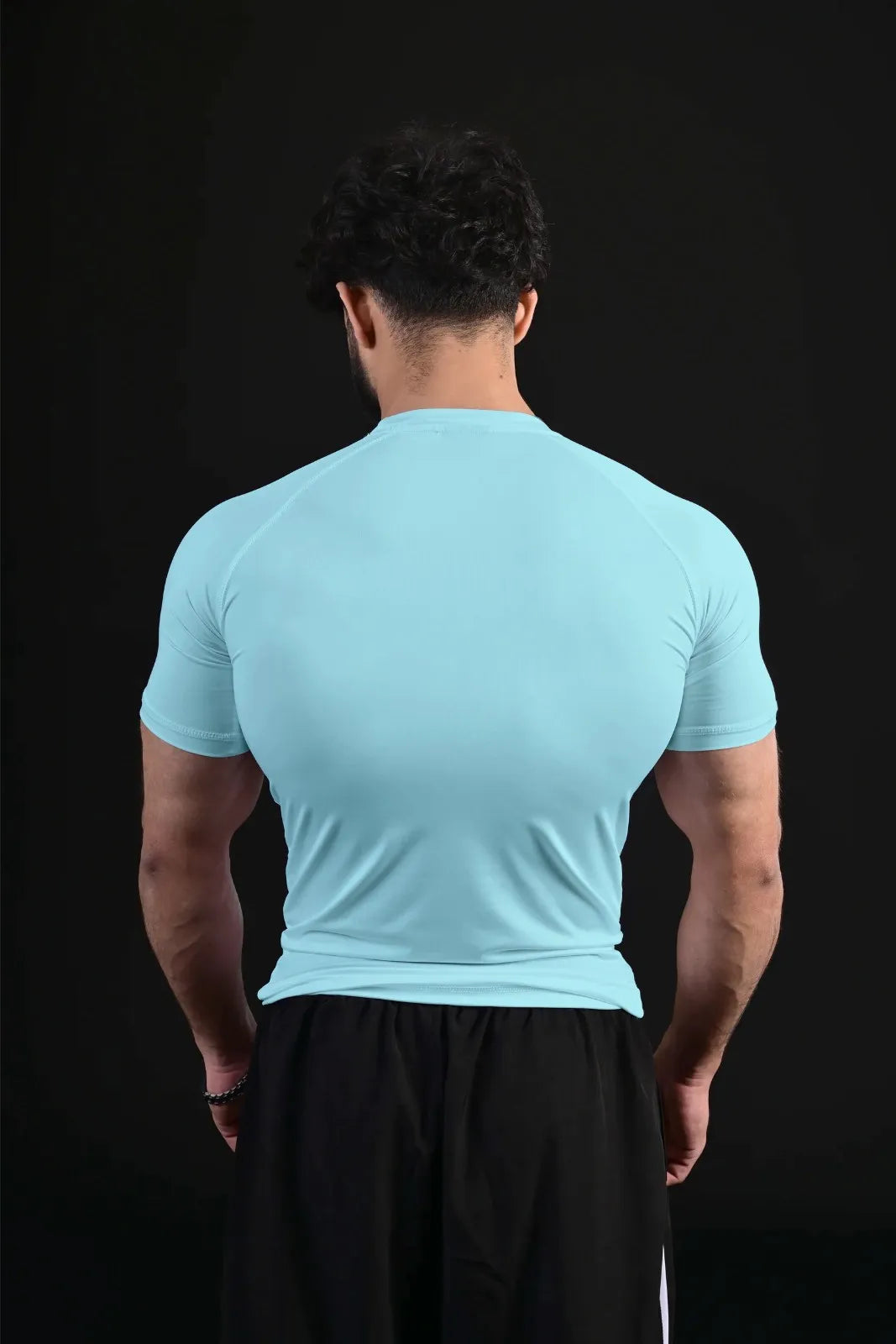 baby blue active compression wear for fitness workouts