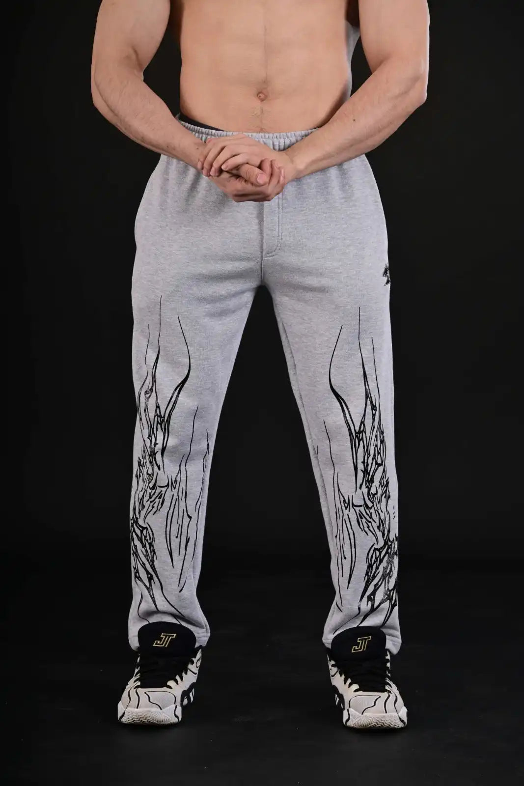 Darczila Flame Trousers Grey - Premium Gym Wear Brand Pakistan