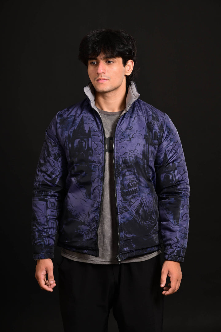 Darczila Puffer Jacket styled in a winter look with gym wear functionality and sportswear-inspired design.