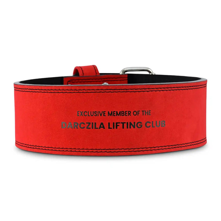Darczila Signature Red Suede Powerlifting Belt for Lifting Club members)