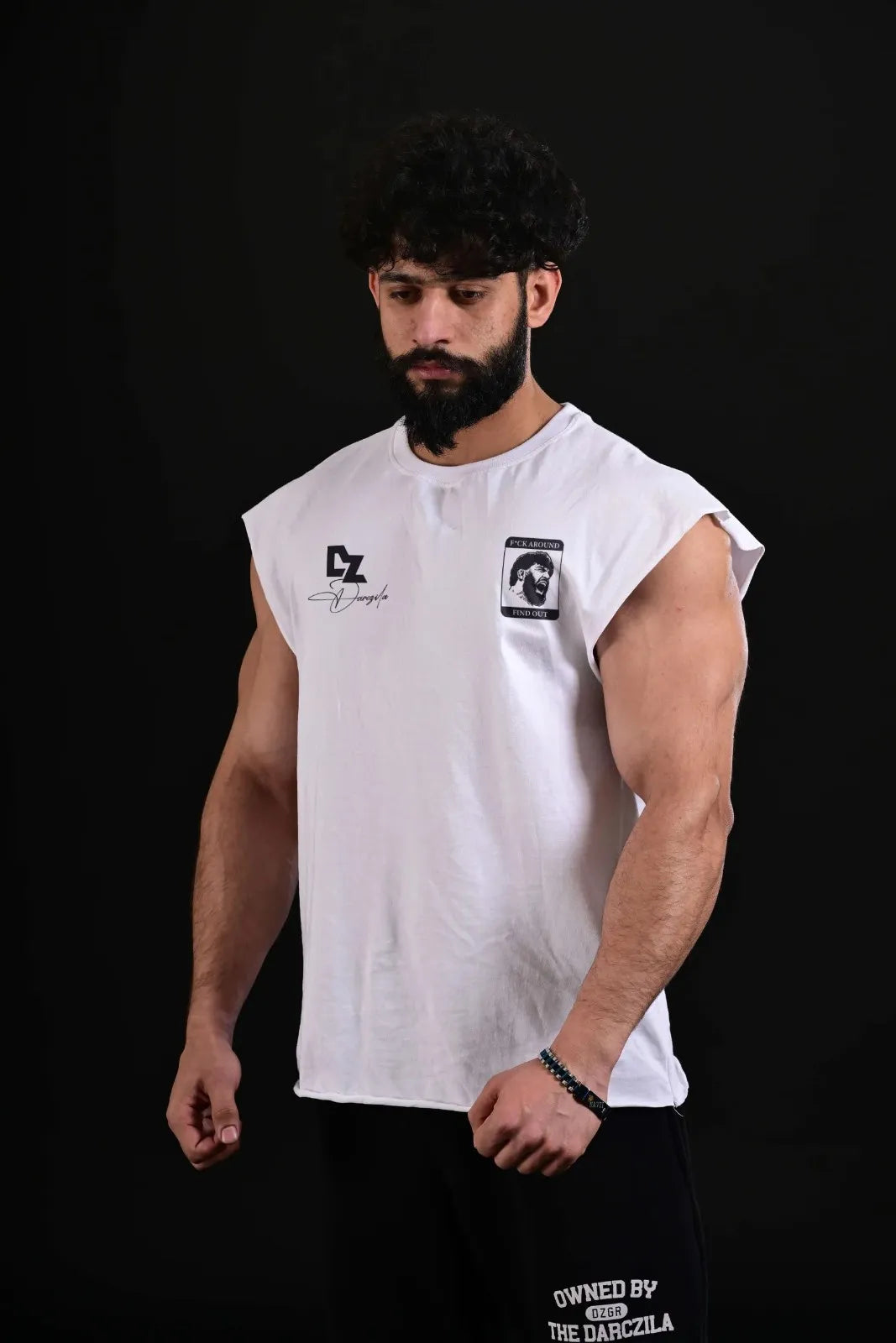 white pump cover tank top for gym workouts