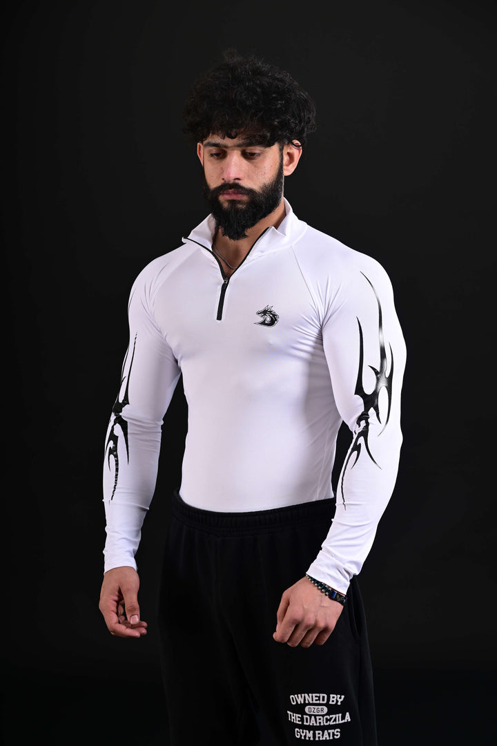White gym compression shirt men Pakistan
