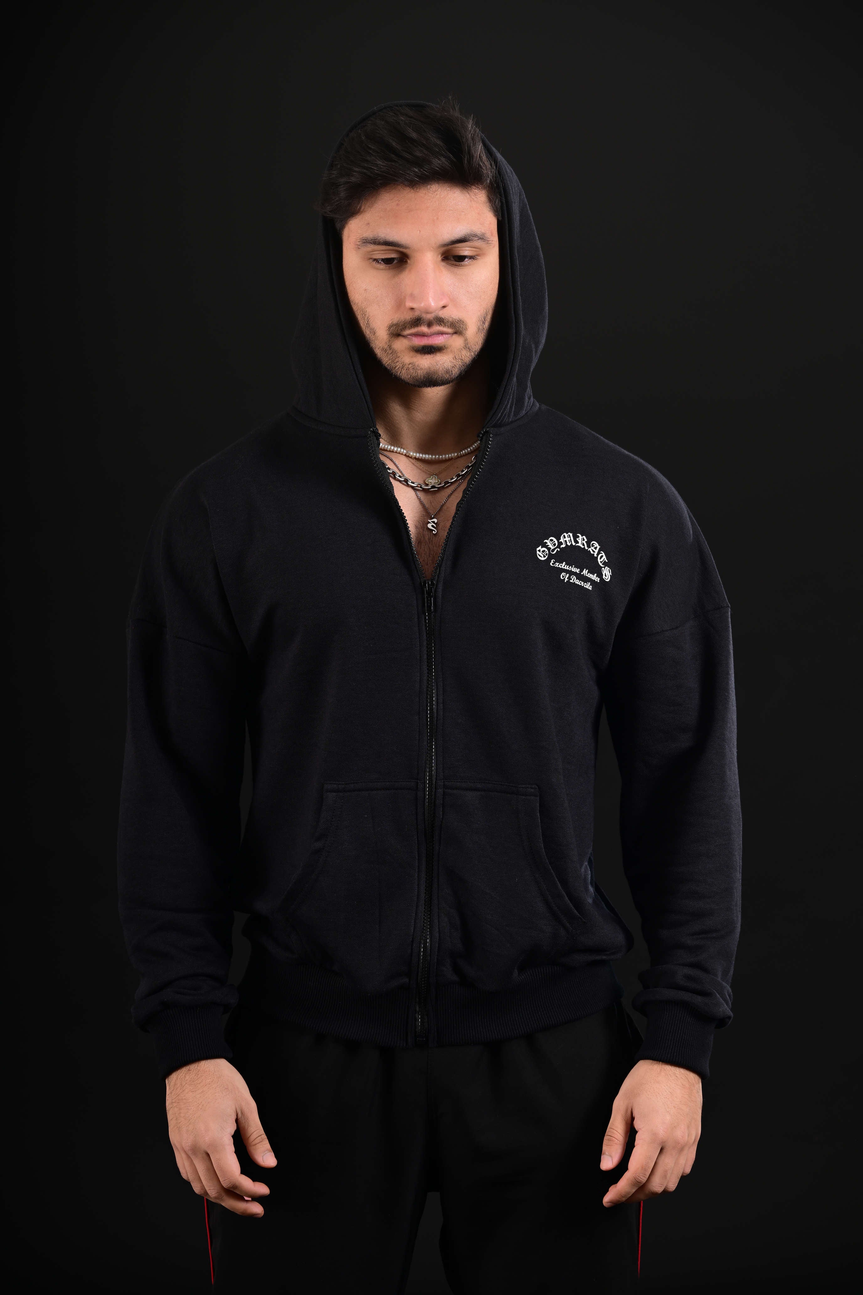 OLD SKOL drop shoulder hoodie black Pakistan

