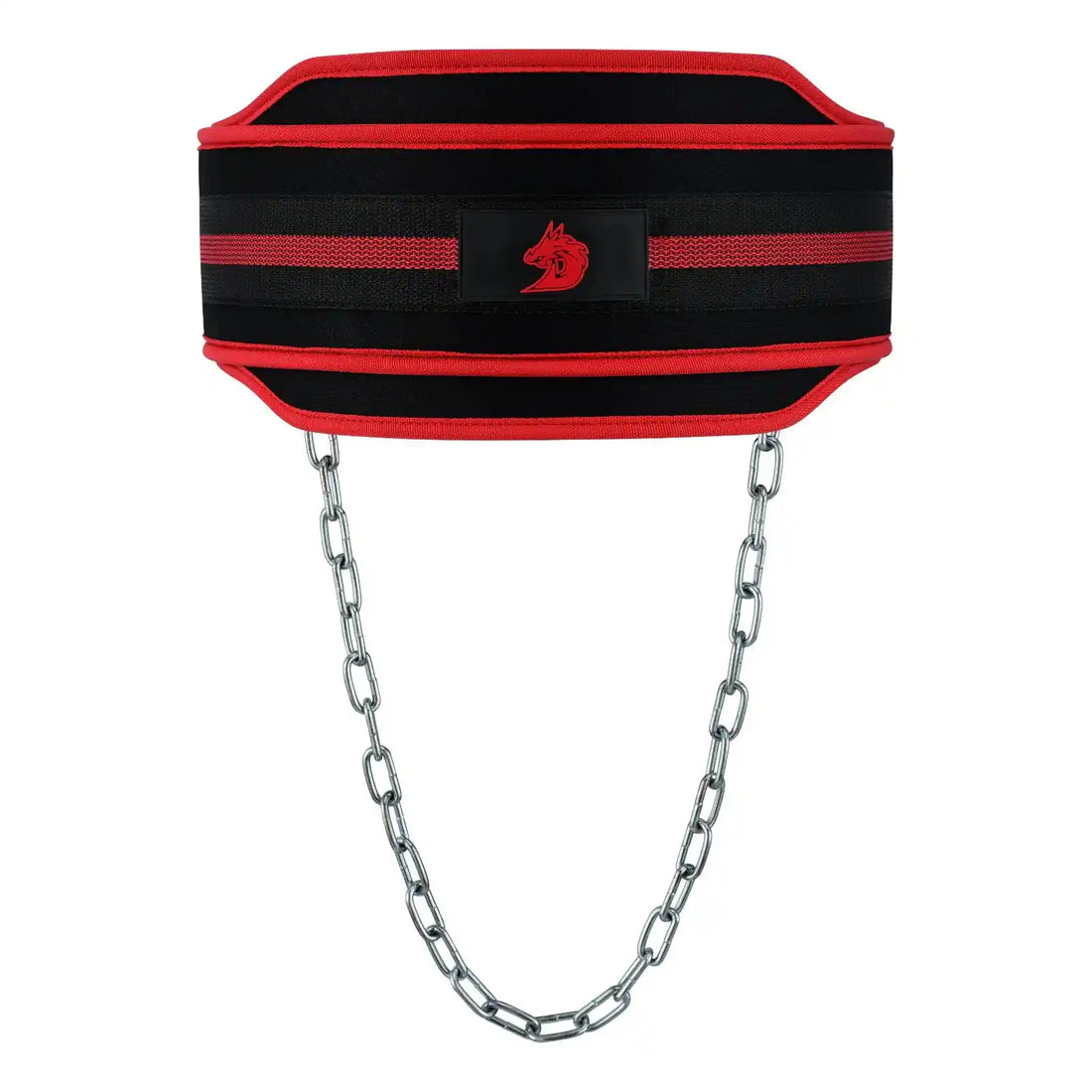 Heavy-duty dip belt with steel chain for weighted gym exercises by Darczila)