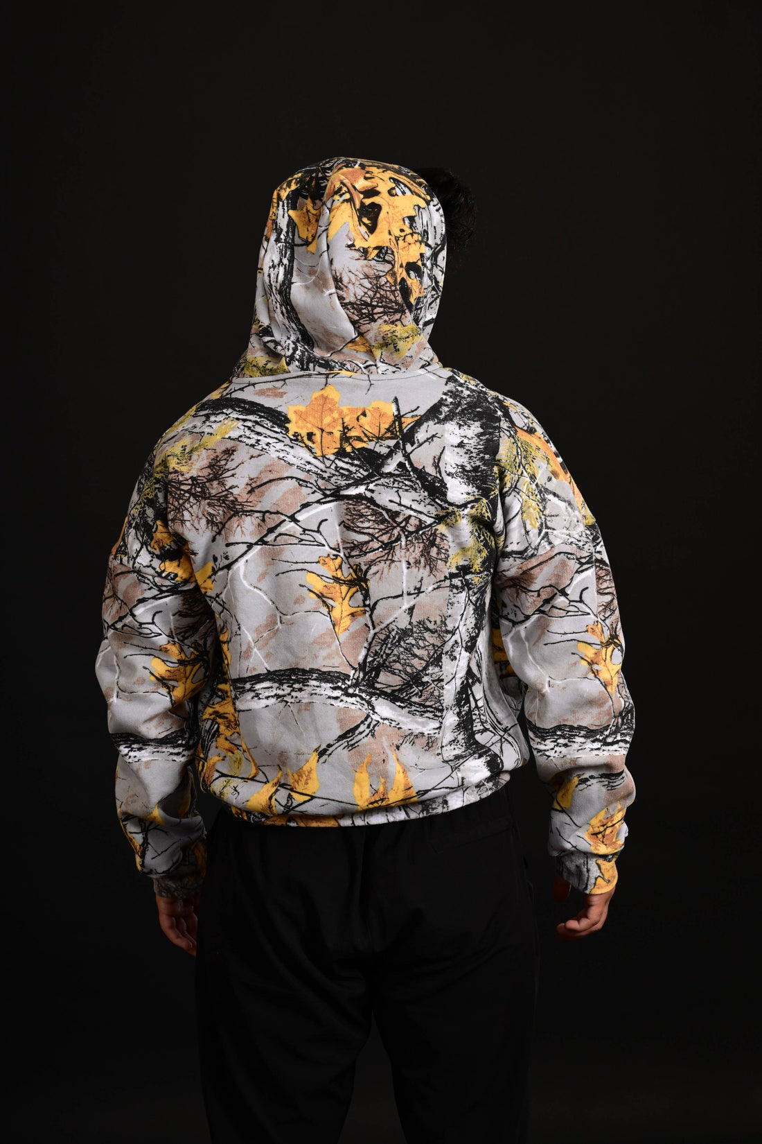 Drop Shoulder Camo Hoodie styled in a streetwear look with sportswear versatility and gym wear-inspired comfort.