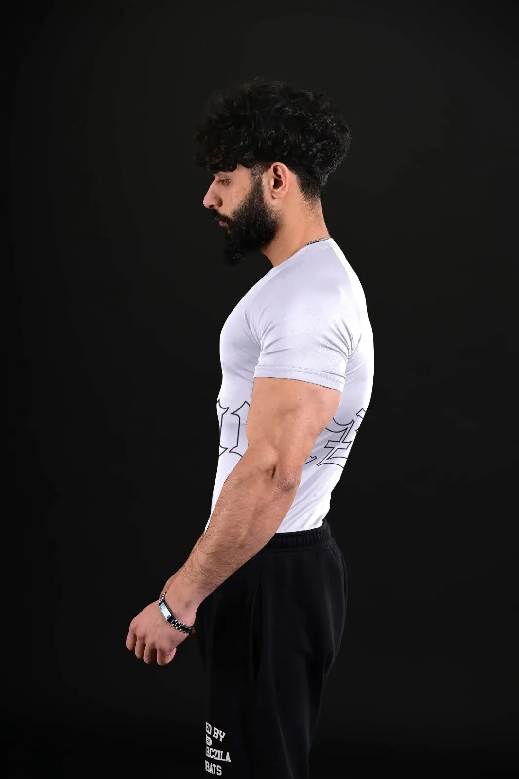mens white compression tee gym workout apparel