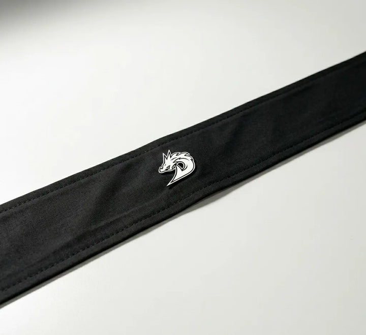 black gym headband sweat control athletic fit