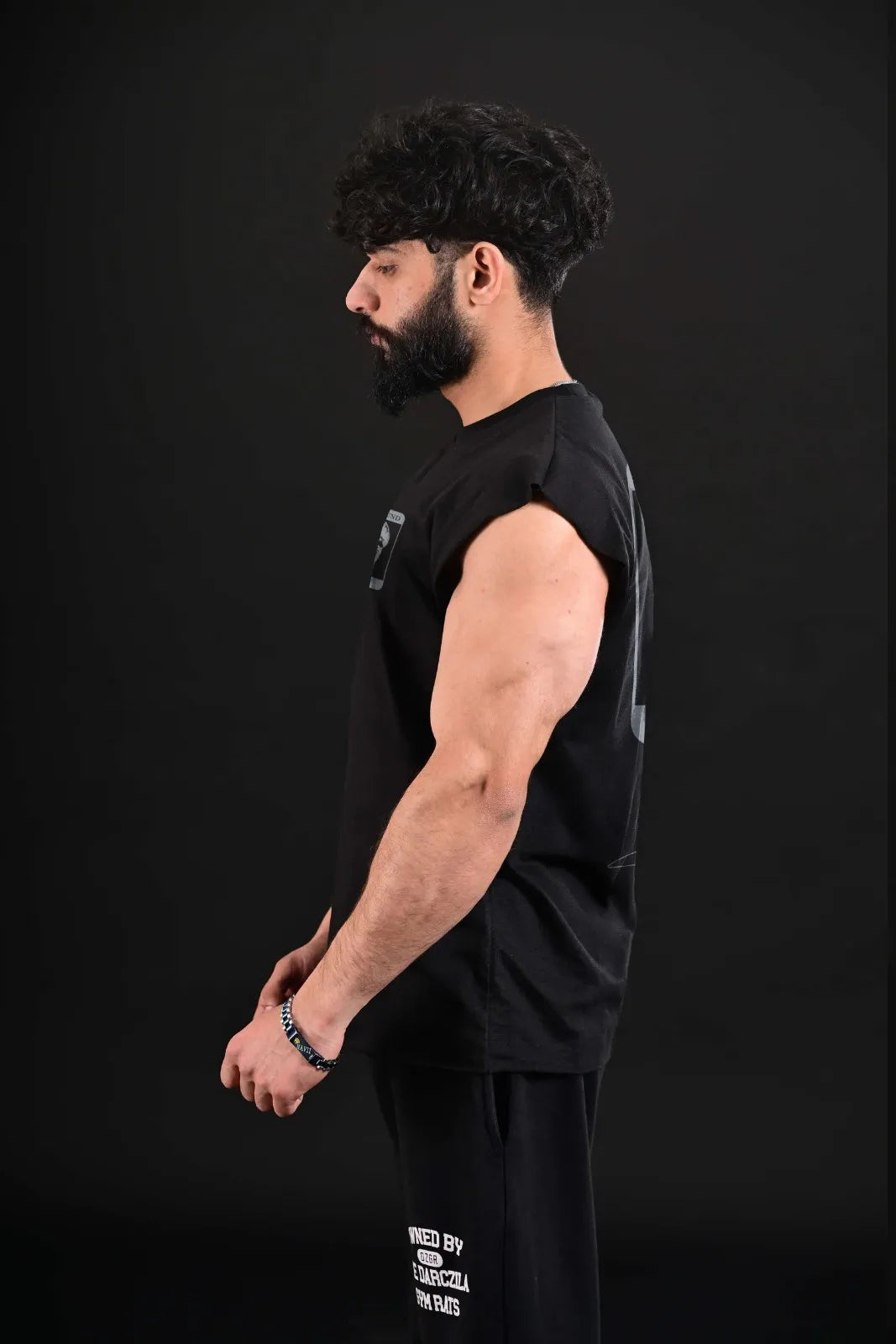 oversized black training tank breathable gym wear