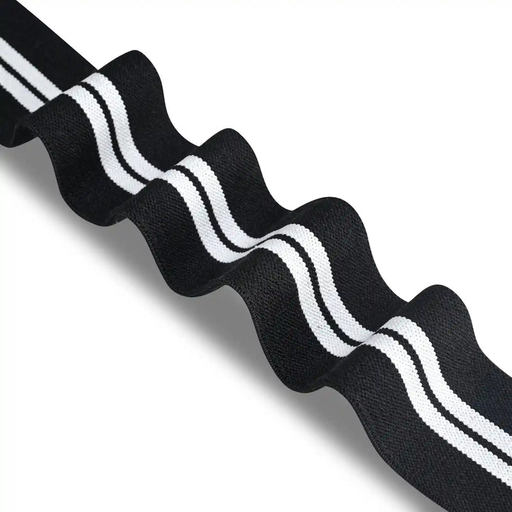 Heavy Duty Knee Straps with White Stripes - Darczila