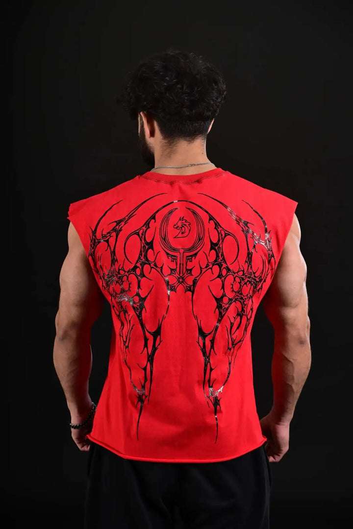 Infinite Red Tank Top Vest for Gym Wear in Pakistan