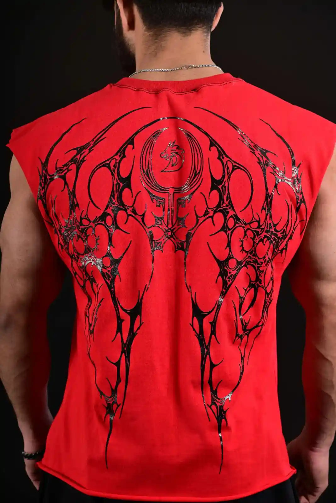 Infinite Series Red Cropped Gym Top for Performance