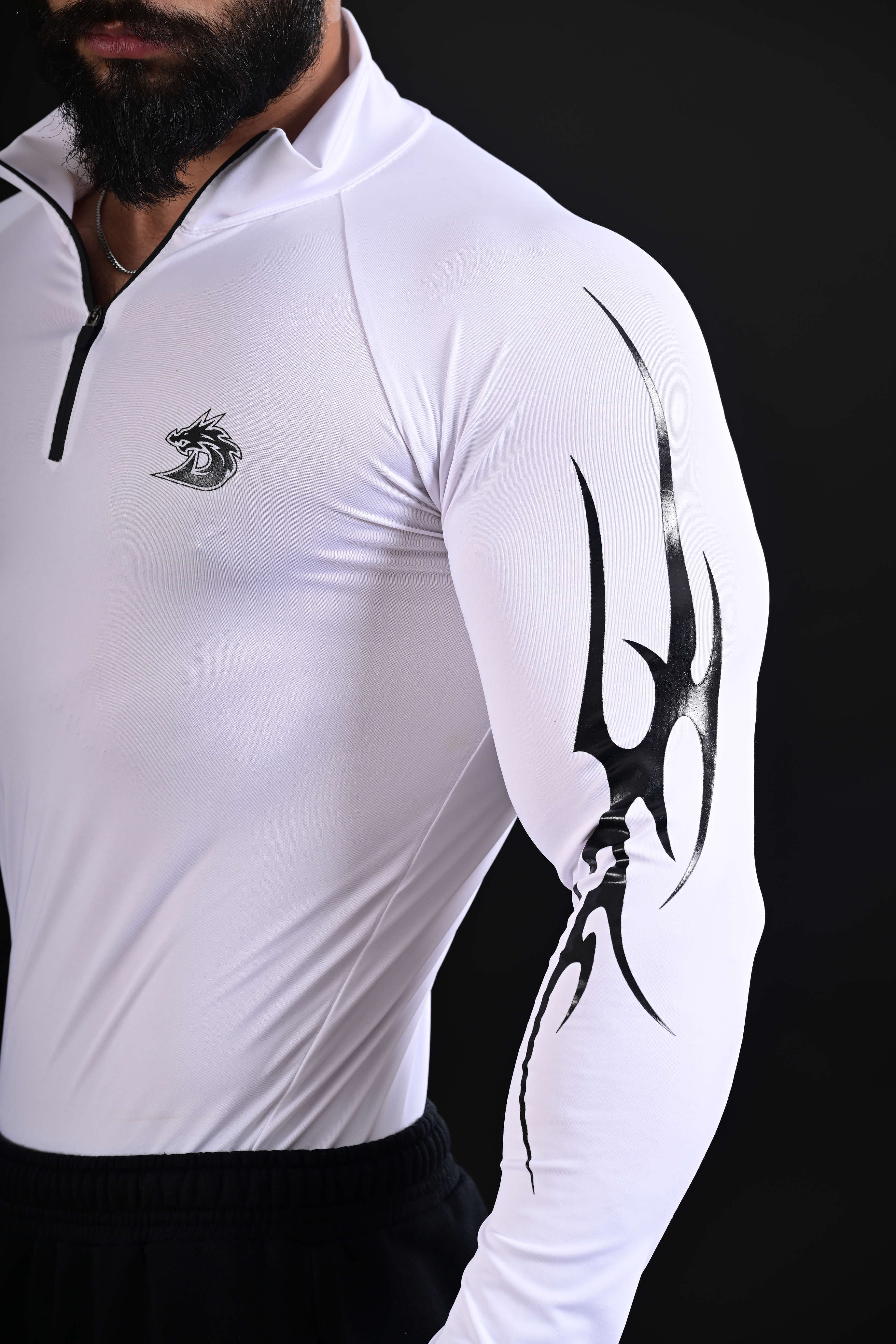 Athletic white compression shirt men Pakistan
