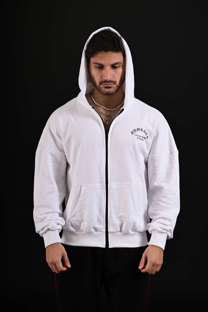 OLD SKOL drop shoulder hoodie white Pakistan
