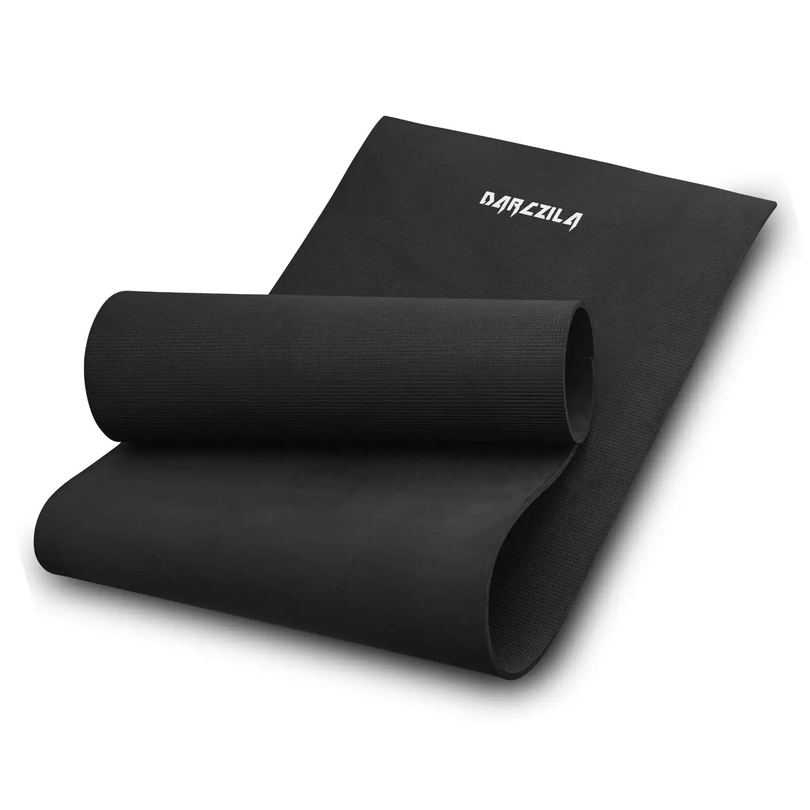 Premium high-density black yoga mat for home workouts by Darczila Pakistan