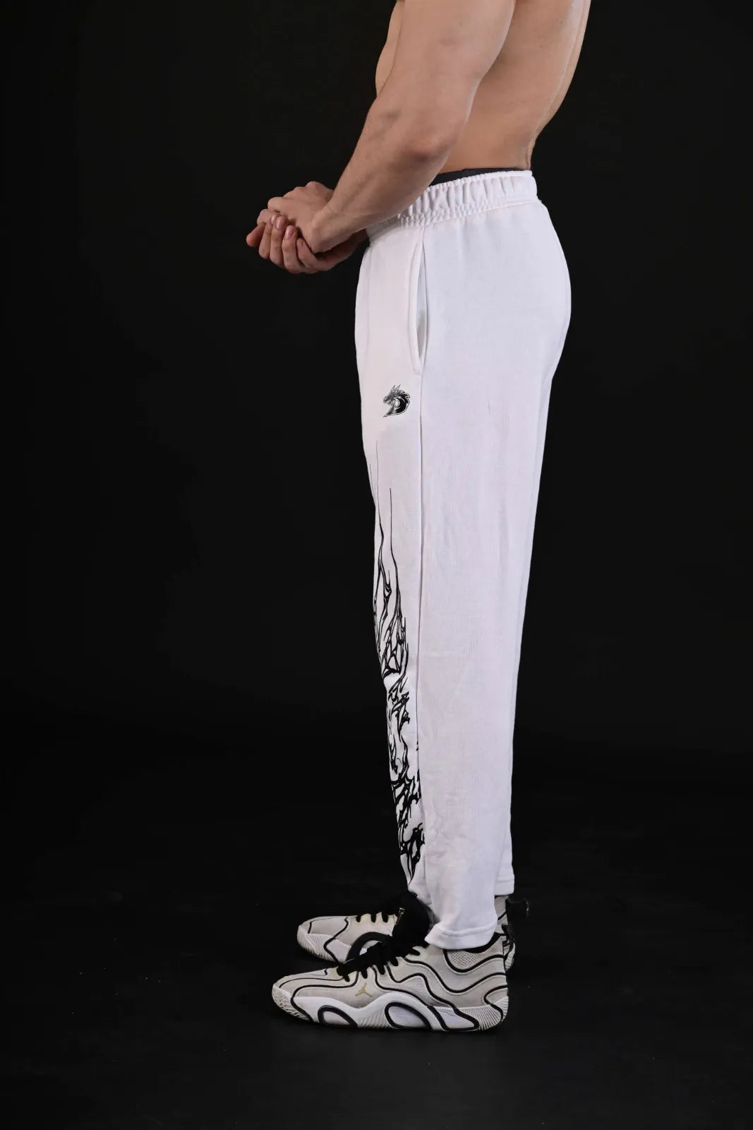 White Athletic Joggers for Gym and Training - Flame Appare